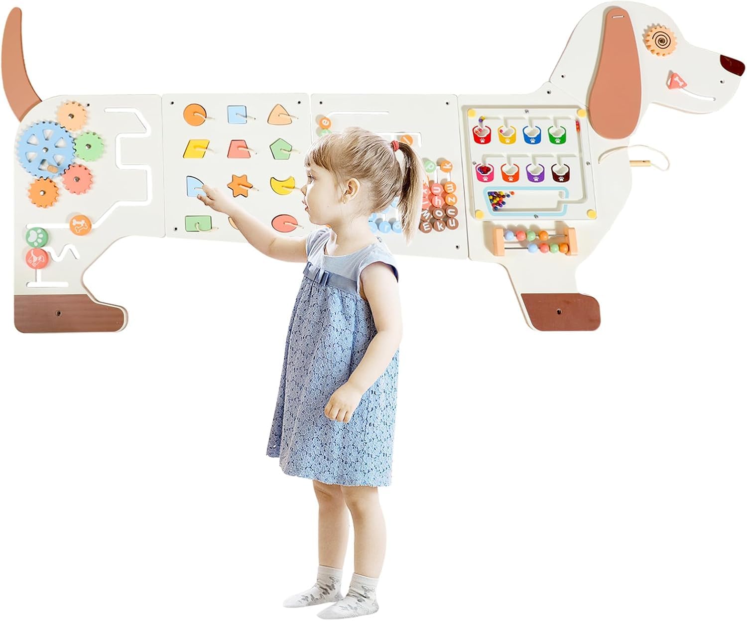 Sinpedex Sensory Board Toys for Kids: Montessori Interactive Educational Panels for Motor Skills - Activity Wall Furniture for Classrooms Daycares