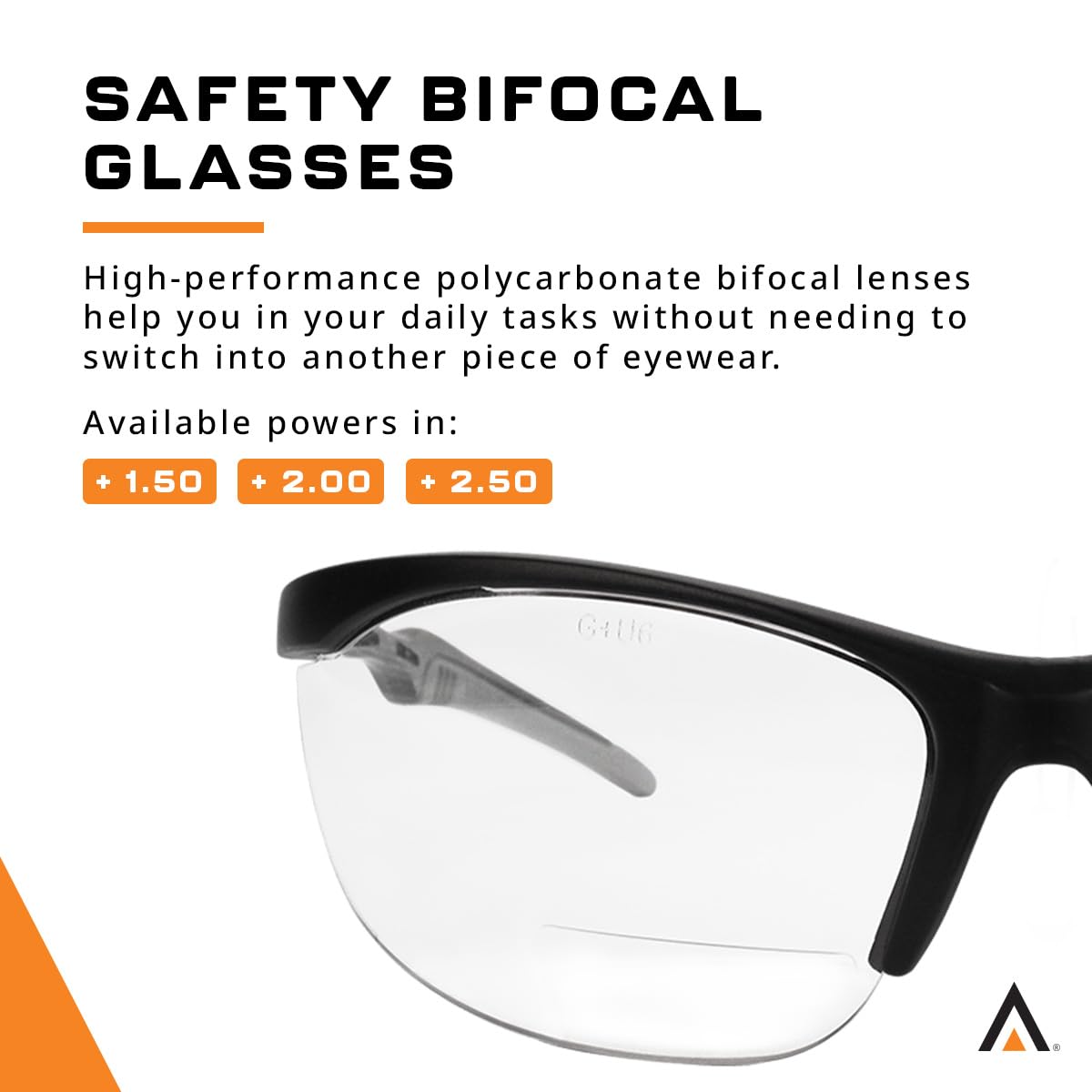 ARMITAGE Safety Bifocal Glasses - Clear Vision -4 ARMITAGE Safety Bifocal Glasses - Clear Vision -4