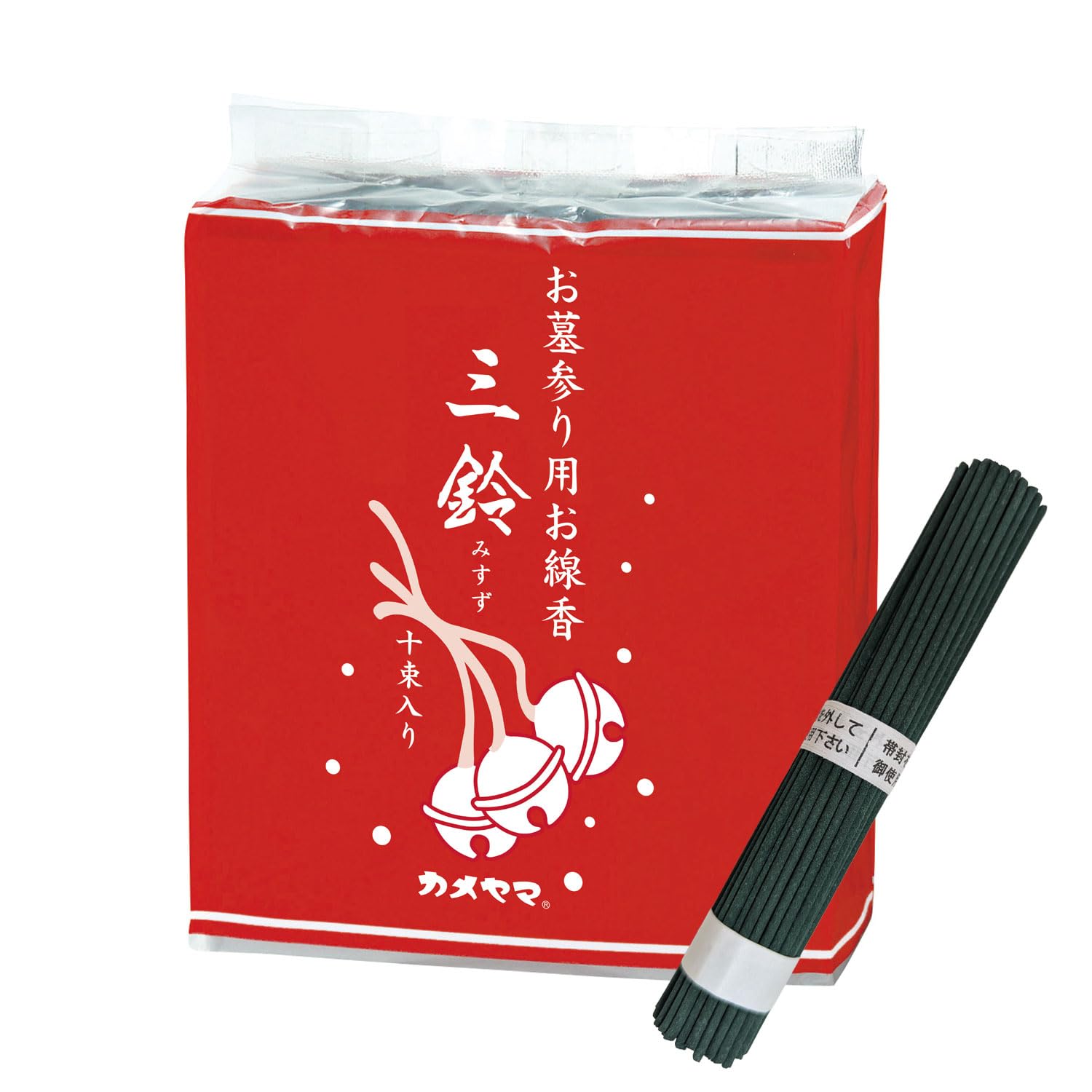 Amazon.co.jp: カメヤマ 三鈴香 太巻 10束入 約80本×10束 お墓参り