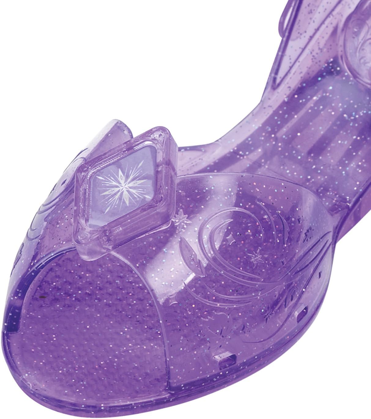 Frozen Elsa Light Up Shoes, Official Disney Princess Light-Up Costume Shoes with Snowflake Emblem, Kids Size 11/12 Medium
