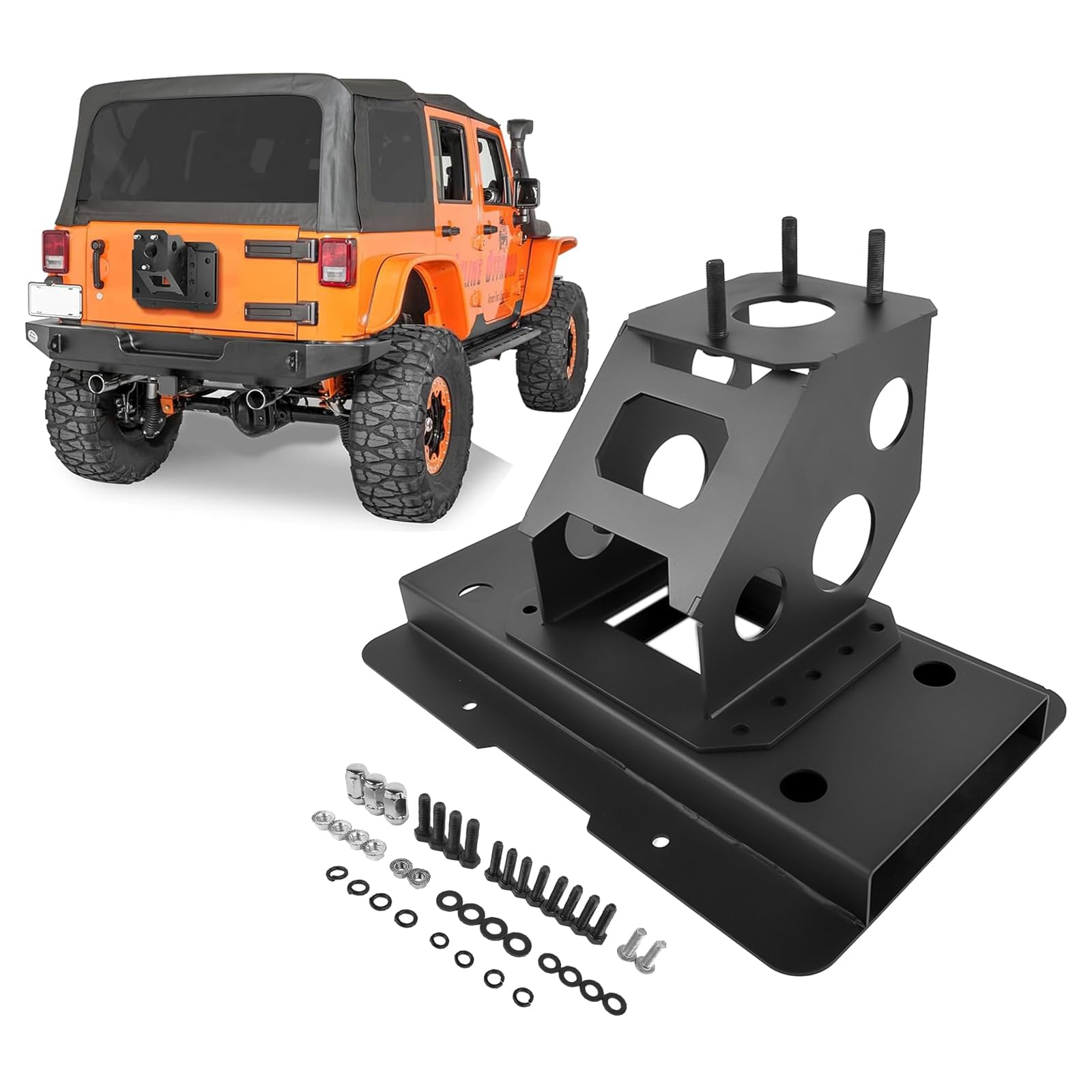 Soporte de neumático de repuesto para Jeep Wrangler JK JKU Unlimited 2/4 puertas 2007-2018