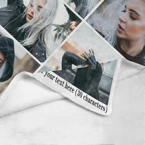 Miniatura 4 de HUGLAZY Manta personalizable con fotos, texto, collages de fotos, regalo para mujeres, decoración del Día de la Madre, recuerdos, cumpleaños, 5,