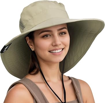 Solaris Wide Brim Women Sun Hat, UPF 50+ Sun Protection Outdoor Hat for Gardening Hiking Safari, Only Suitable Small Head