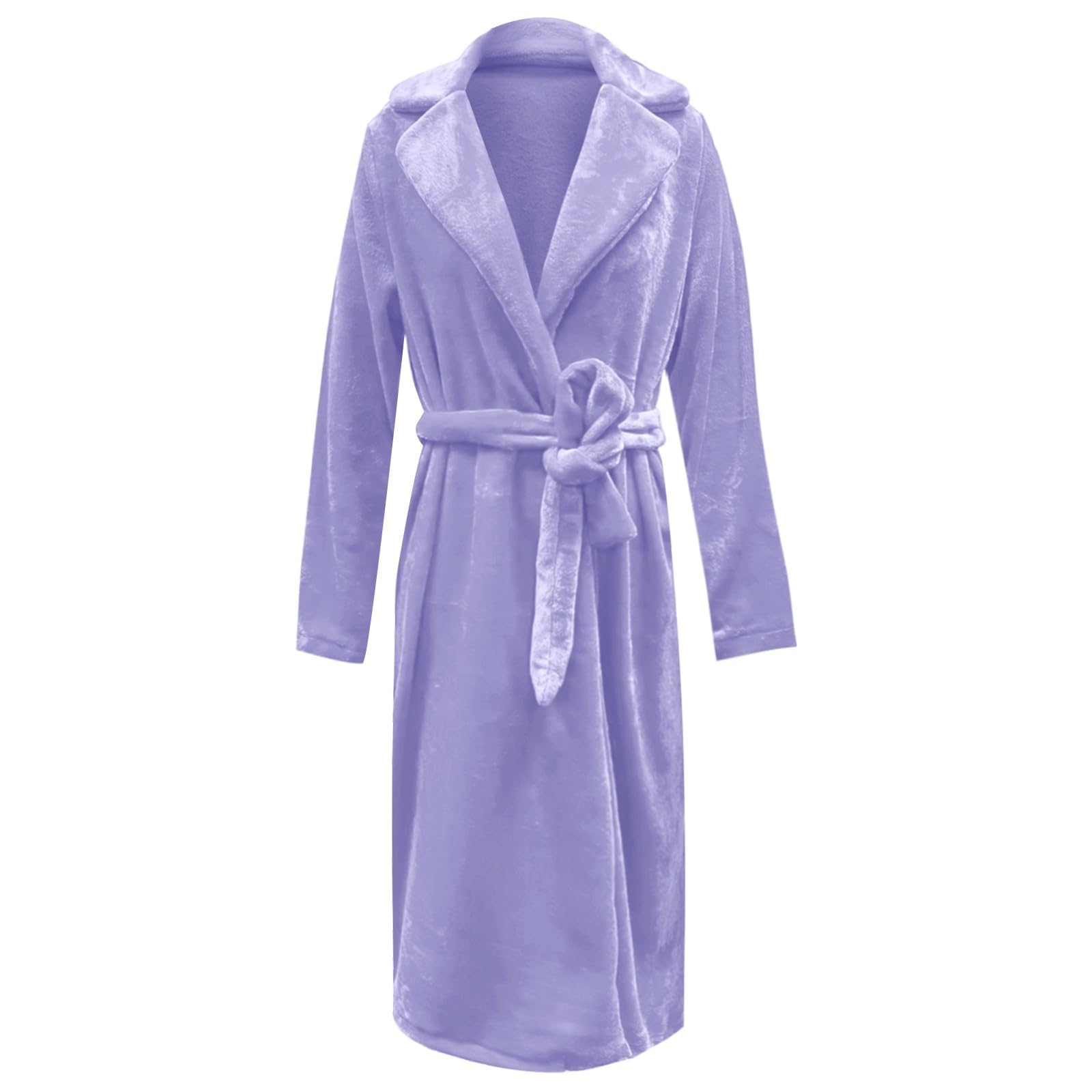 Generisch 2026 Elegante abrigo de forro polar de longitud media con cinturón para una comodidad de ropa exterior sofisticada estilo chaqueta de invierno para mujer