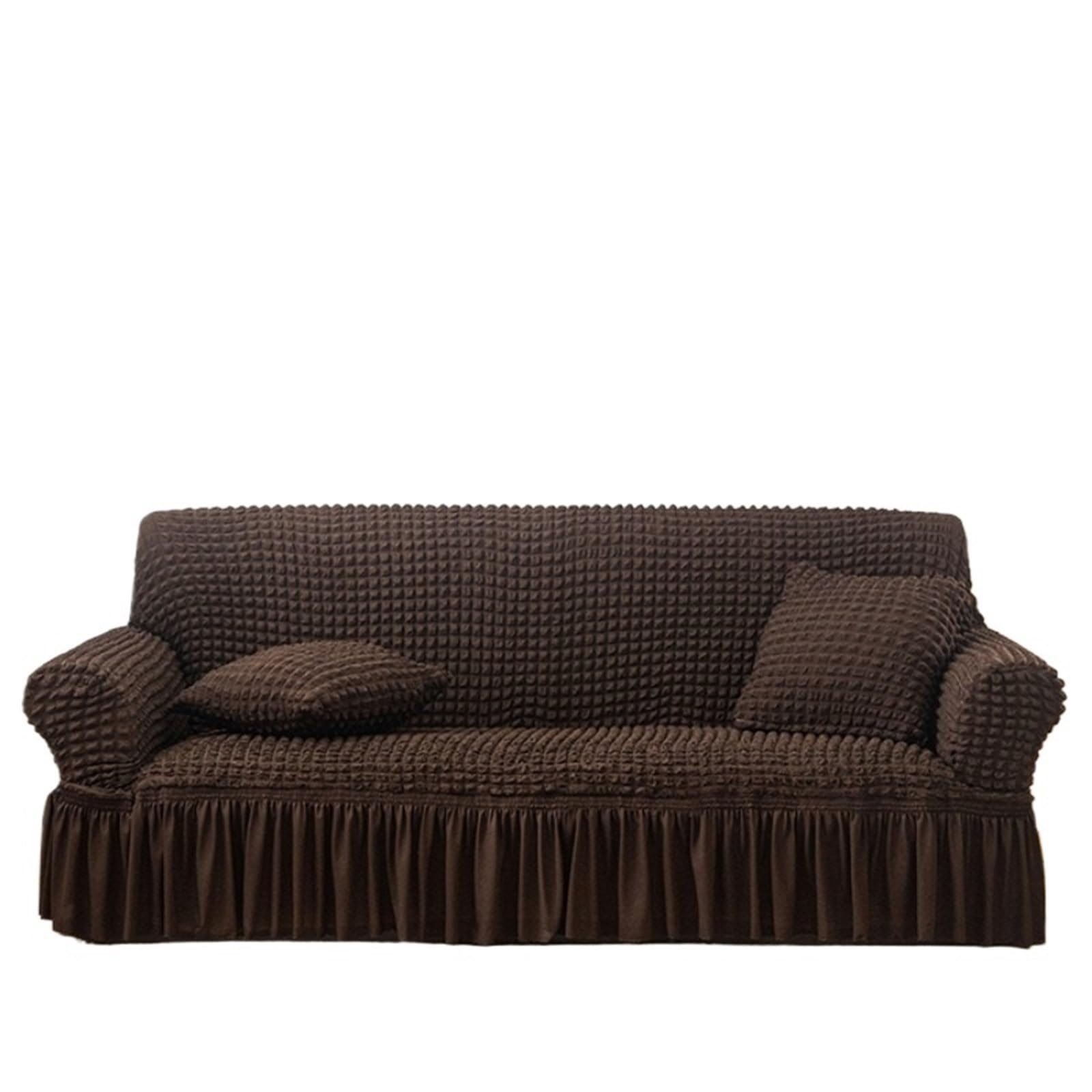 SUBLXPoten Sofa Cover with Skirt Bubble Sofa Cover Skirt All-inclusive Fabric Elastic Lazy Universal(Color 15,305-360cm 1pc)