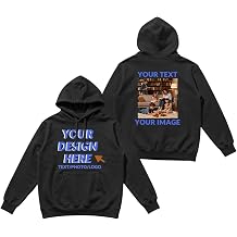 Custom Hoodie for Men/Women -Add Your Own Text/Image Design Customized Hoodies Sweatshirts, Custom Graphic Hoodie