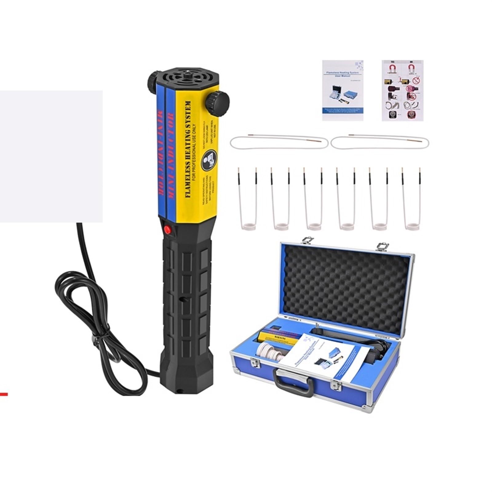 1000 W bezpłomieniowa elektromagnetyczna mini nagrzewnica indukcyjna z 8-częściowymi zestawami cewek do automatycznego usuwania śrub,Seria Termiczna