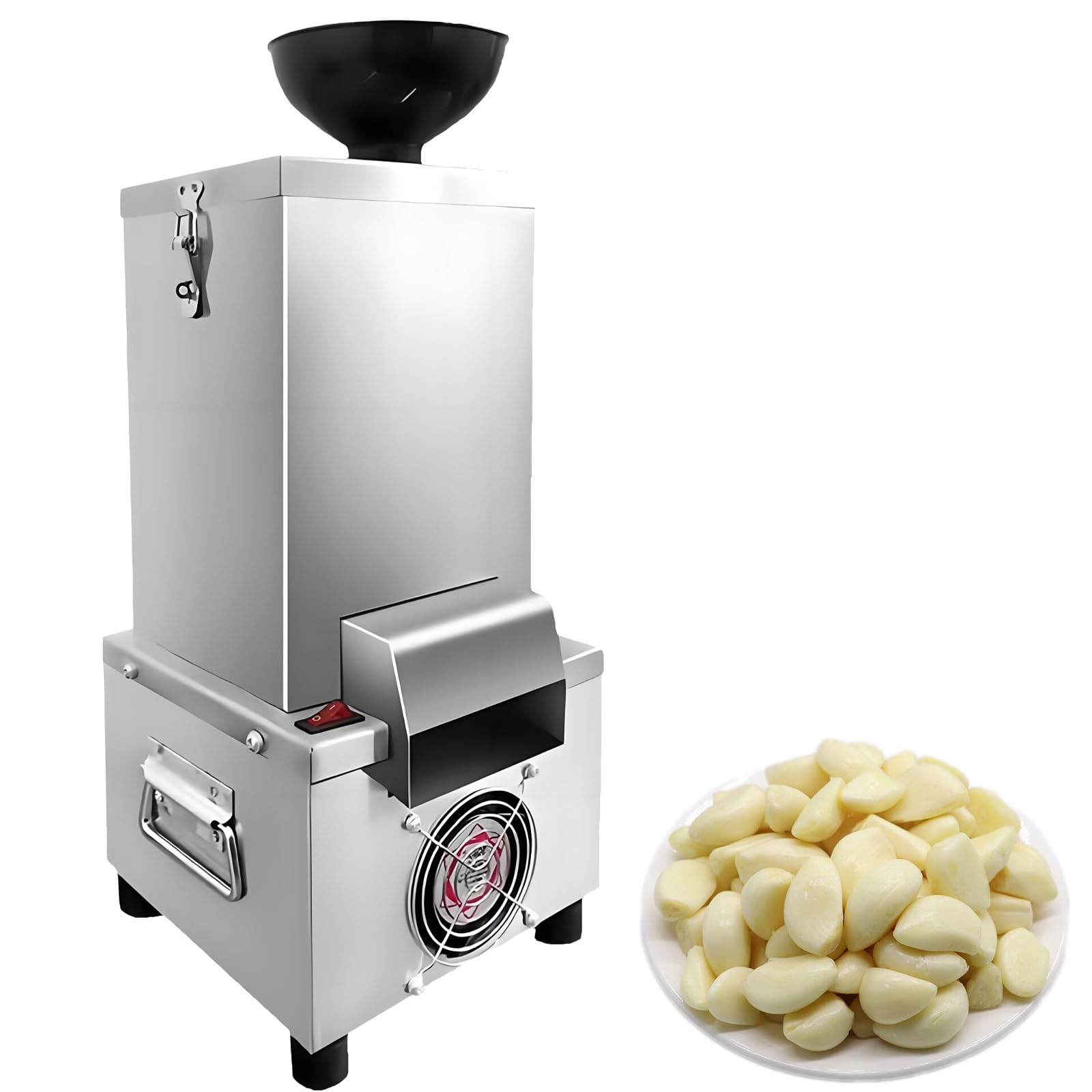 WDDBFL Automatic Garlic Peeling Machine 200W Power, Stainless Steel Garlic Peeler Machine, with 20kg/H Capacity for Hotel Canteen, Catering Shop Family Dual Use