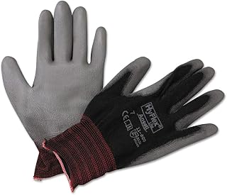 AnsellPro 103360 HyFlex Lite Gloves, Black/Gray, Size 7, 12 Pairs