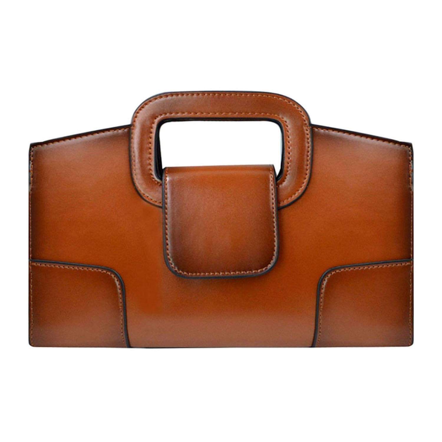 ZLMBAGUS Women Vintage Flap Tote Top Handle Satchel Handbags PU Leather Clutch Purse Shoulder Bag
