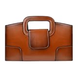 ZLMBAGUS Women Vintage Flap Tote Top Handle Satchel Handbags PU Leather Clutch Purse Shoulder Bag