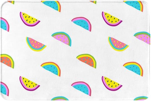 Funny Colored Watermelon, Doormat, Bath Mat Non-Slip Floor Mat Soft Bathroom Rugs Absorbent Bathroom Pad 40x60 cm