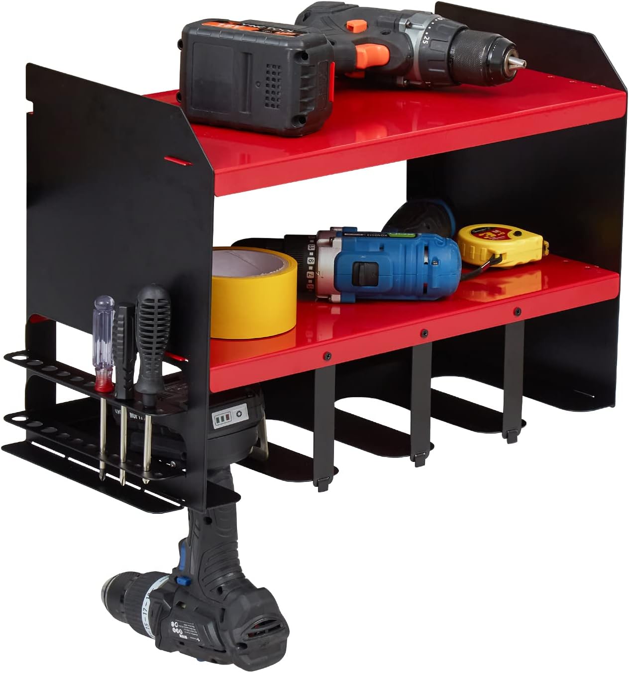 Amazon.com: Kinsunny Storage Tool Organizer Wall Mounted Tool Rack for ...