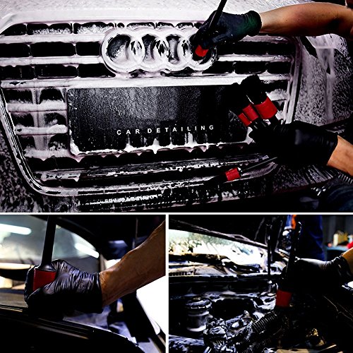 Mutocar Detail Brush 5 Different Sizes Auto Detailing Brush Set Perfect For Car Motorcycle Automotive Cleaning Wheels, Dashboard, Interior, Exterior, Leather, Air Vents #TOP4
