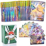 Cartas Pokemon, Trading Cards 100pcs GX EX Cartas Pokemon, Juego de Cartas Coleccionable, Divertidas Tarjetas Flash, Mejores Ideas para Regalos (20 GX + 20 Mega + 1 Energie + 59 EX)