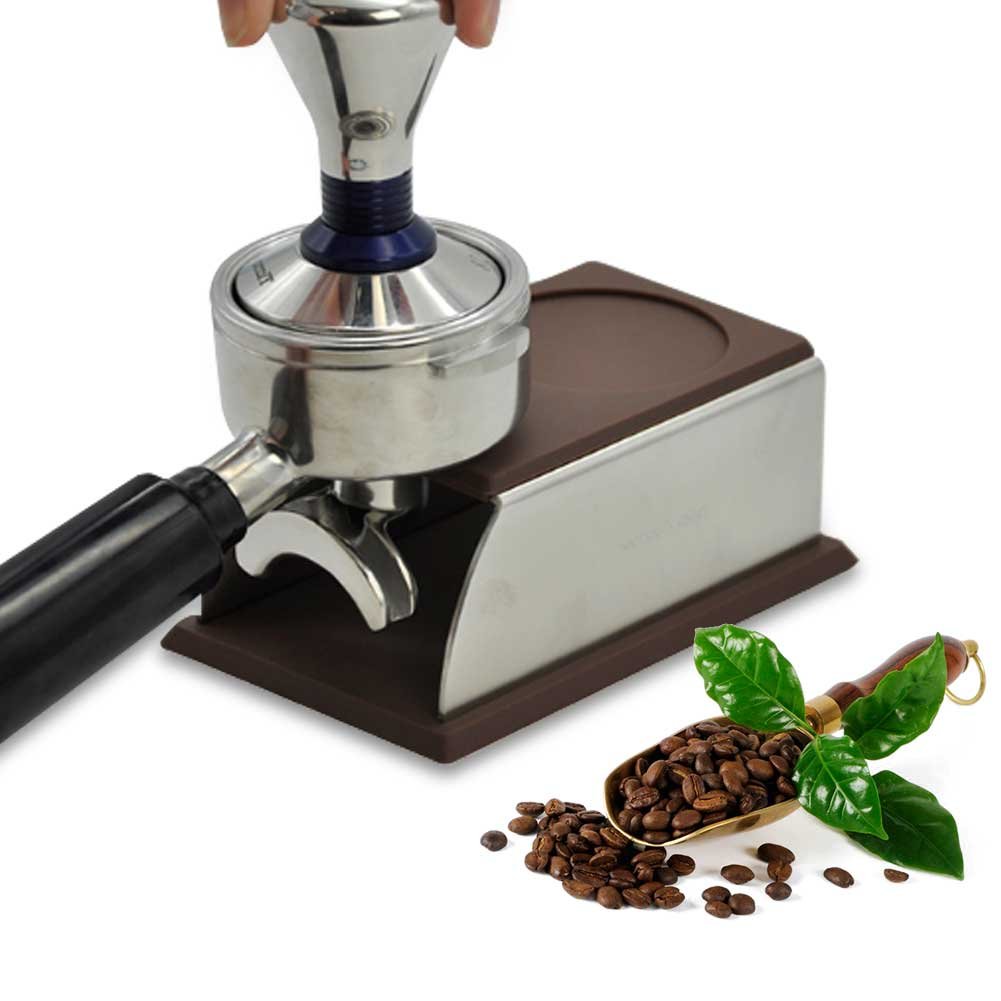 Yosoo Stainless Steel Coffee Tamper Stand Coffee Powder Maker Rack