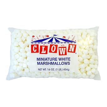 Clown Global Brands 12/1 lb poly bag Miniature White Marshmallows16 Ounces