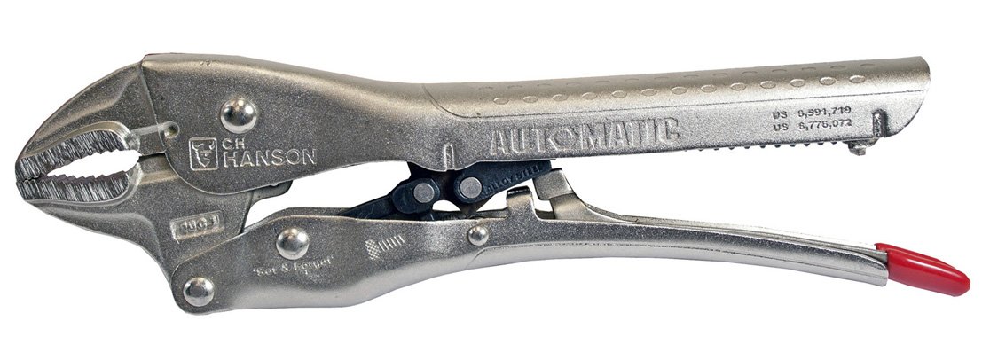 CH Hanson 10100 10-Inch Curved Jaw Self-Adjusting Locking Pliers