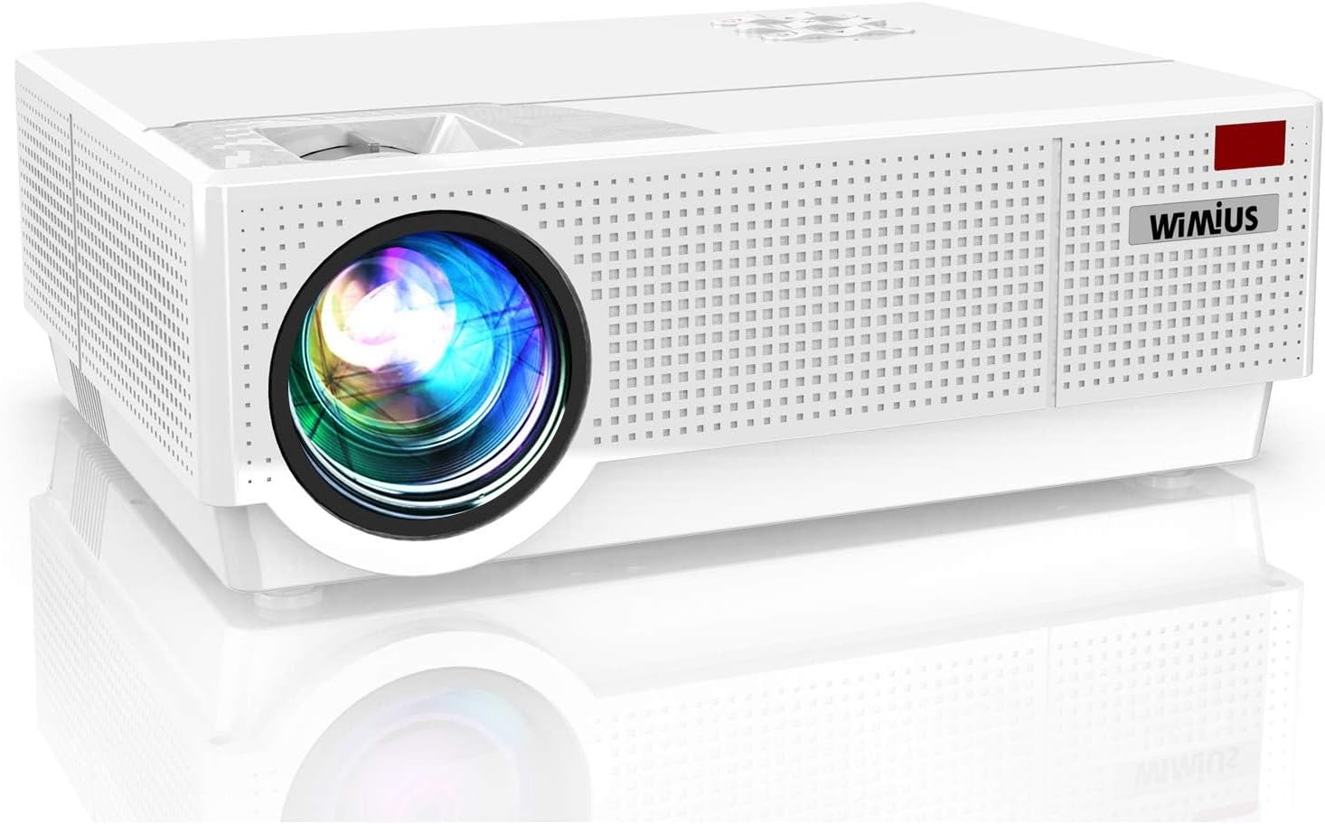 Projector, WiMiUS Upgrade P28 7200 Lux LED Projector Native 1920x1080 Video Projector Support 4K Dual 10W Speaker, 300’’ Screen 4D ±50°Keystone Correction for Home Theater and Outdoor Movie
