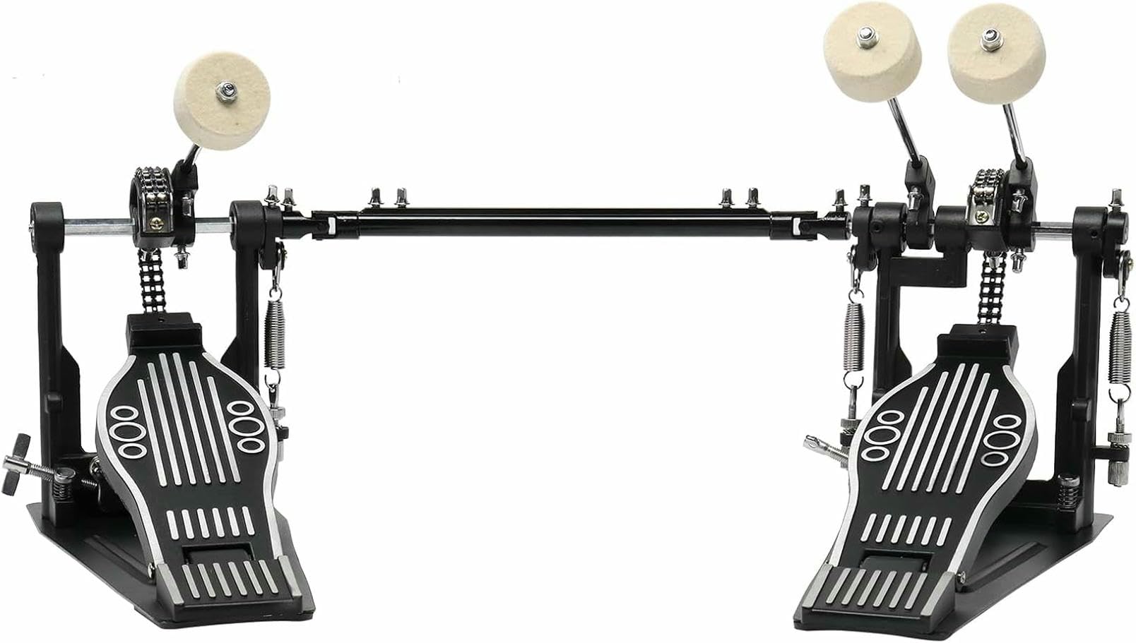 Doppio pedale per grancassa, design a doppia catena per una maggiore flessibilità e trasferimento di potenza, adatto per grancassa e grancassa
