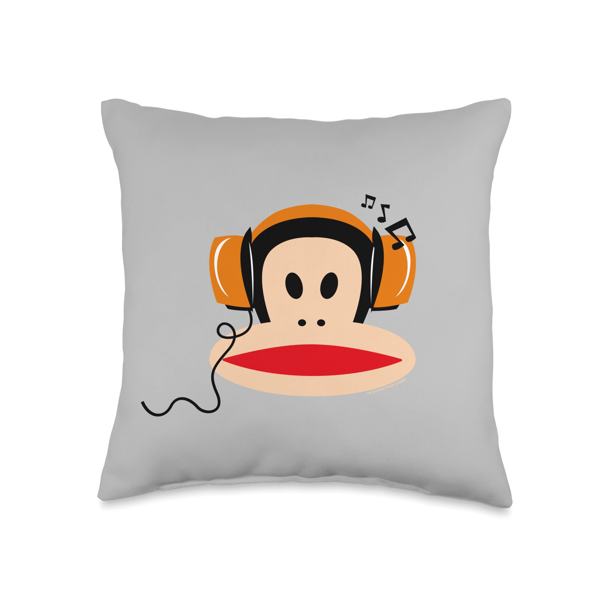 Paul Frank Julius The Monkey Headphones Throw Pillow