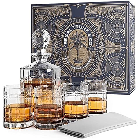 Whiskey Decanter Set with Glasses by Regal Trunk & Co Cover