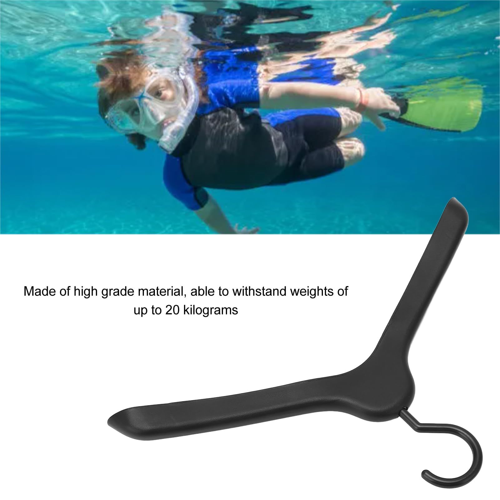 Diving Wetsuit Hanger, Anti Slip Surfing Diving Hanger Black Versatile for Surfing