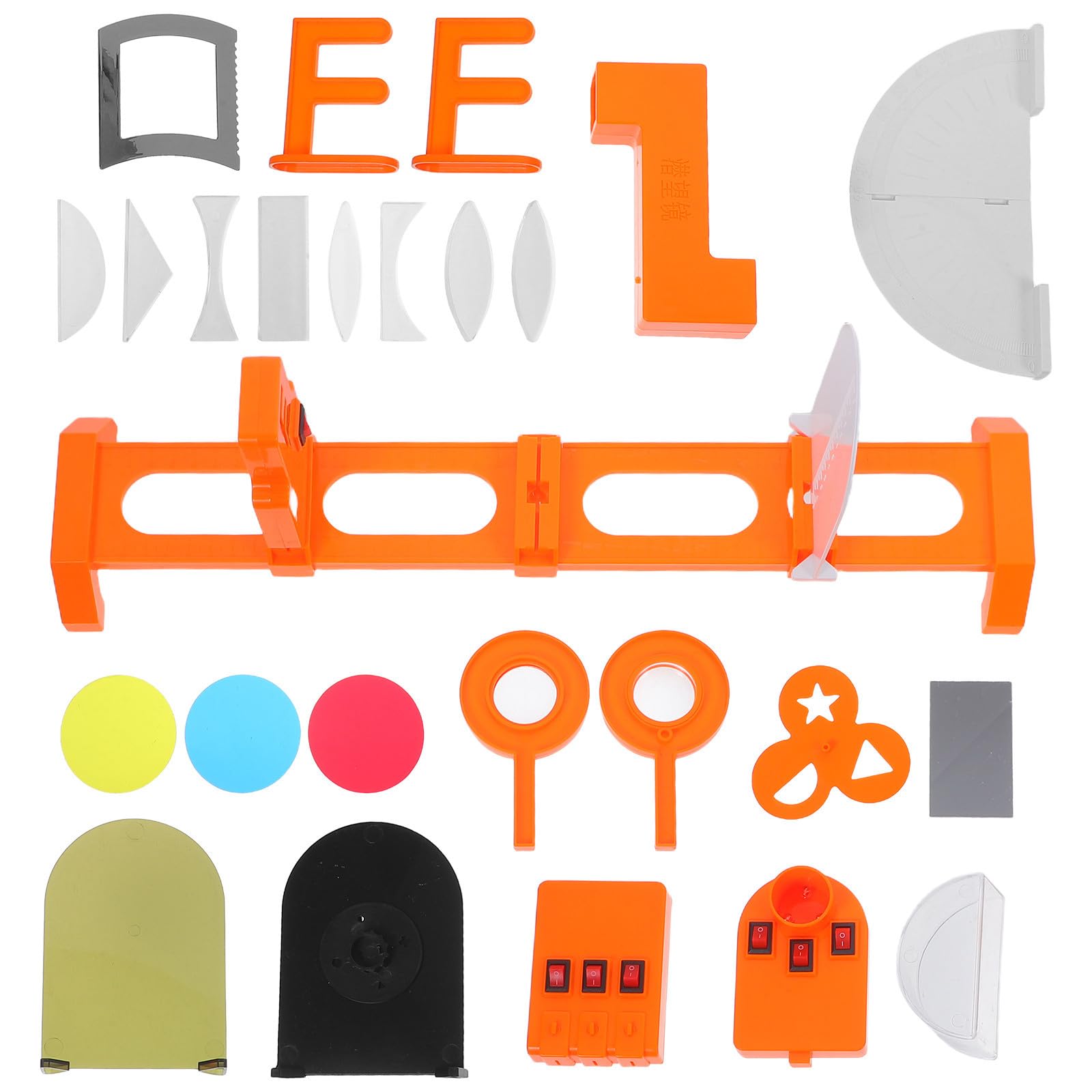 FOMIYES Kit Ottico Didattico di Fisica con Lenti Convesse Rifrazione della Luce Esperimenti di Stenopeica ABS per Studenti a Scuola e Apprendimento a Casa