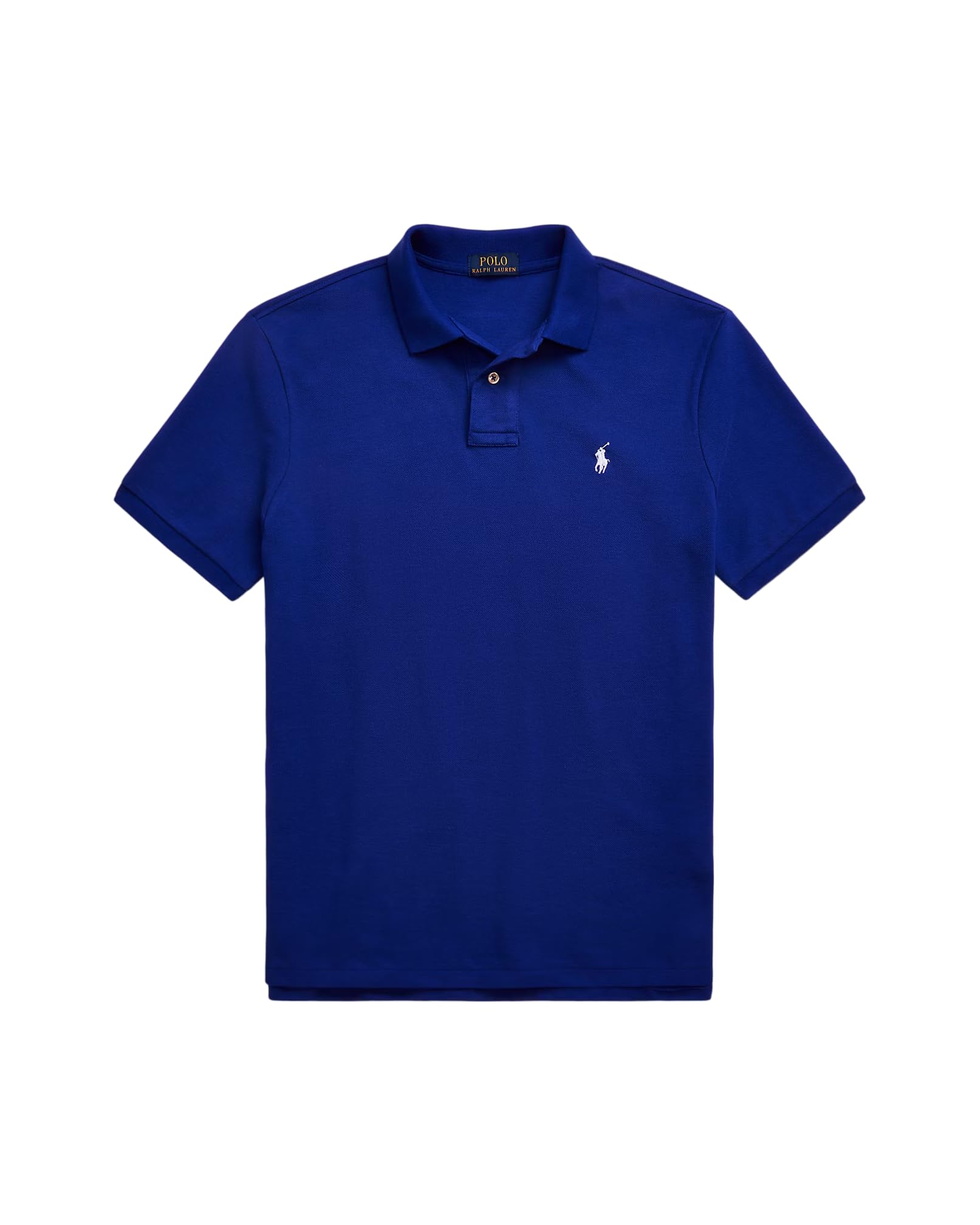 POLO RALPH LAUREN Mens Custom Slim Fit Mesh Polo Shirt (XX-Large, Royal Blue (Light Blue Pony))