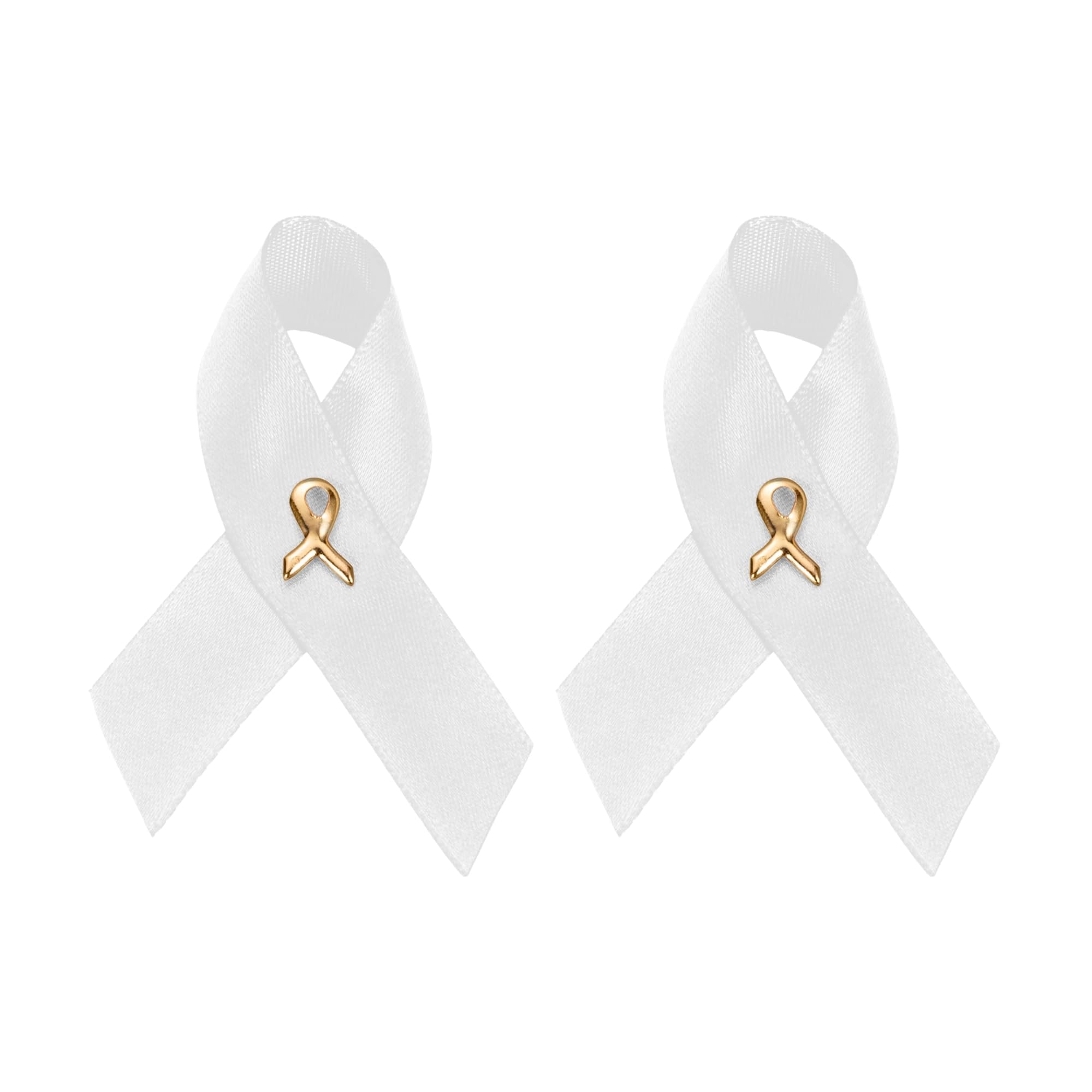 1/2/5/10/25/50/100pcs Satin Awareness Ribbon Pins (Pick your color), for Cancer &amp; Disease Awareness, Bulk Quantities for Fundraising, Events, Gift Giving