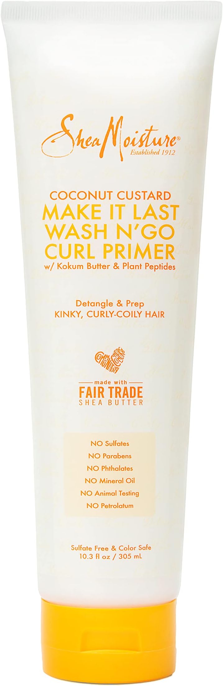 Curl Primer and Detangler for Hair Styling Curls Coconut Custard Paraben Free Detangler 10.3 oz