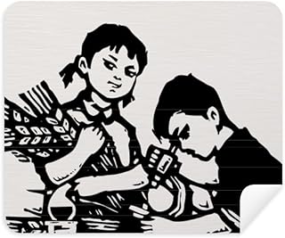 Boy Girl Wheat Microscope Patriotism Cleaning Cloth Screen Cleaner 2pcs Suede Fabric