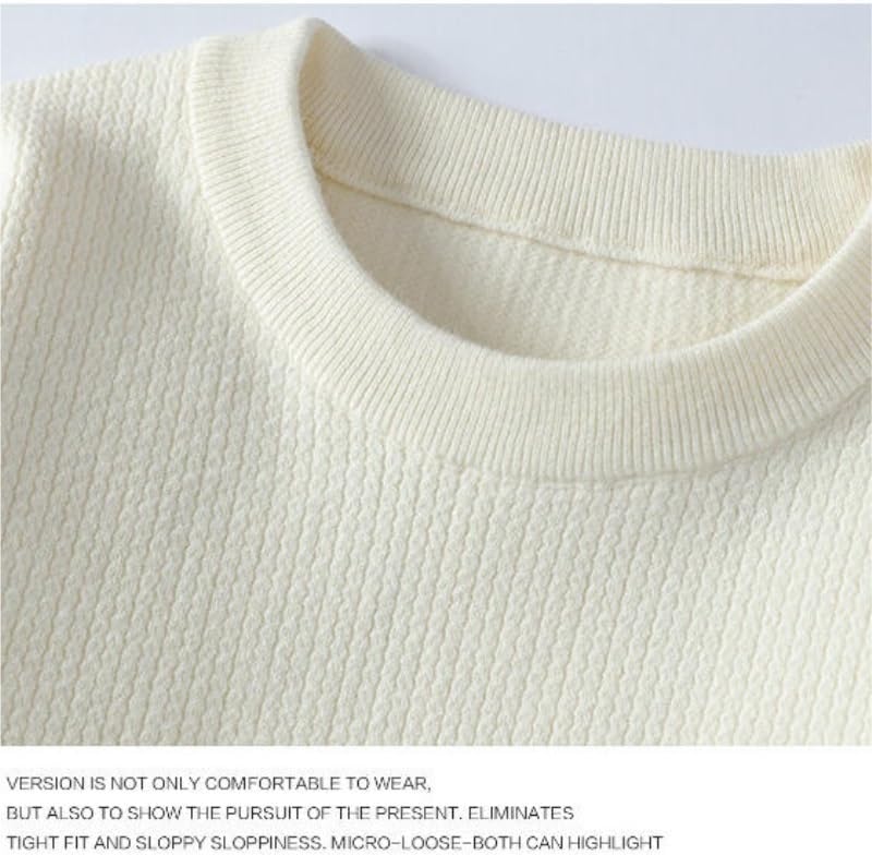 Men's Winter Casual Patchwork Round Neck Sweater Base Knit Gray