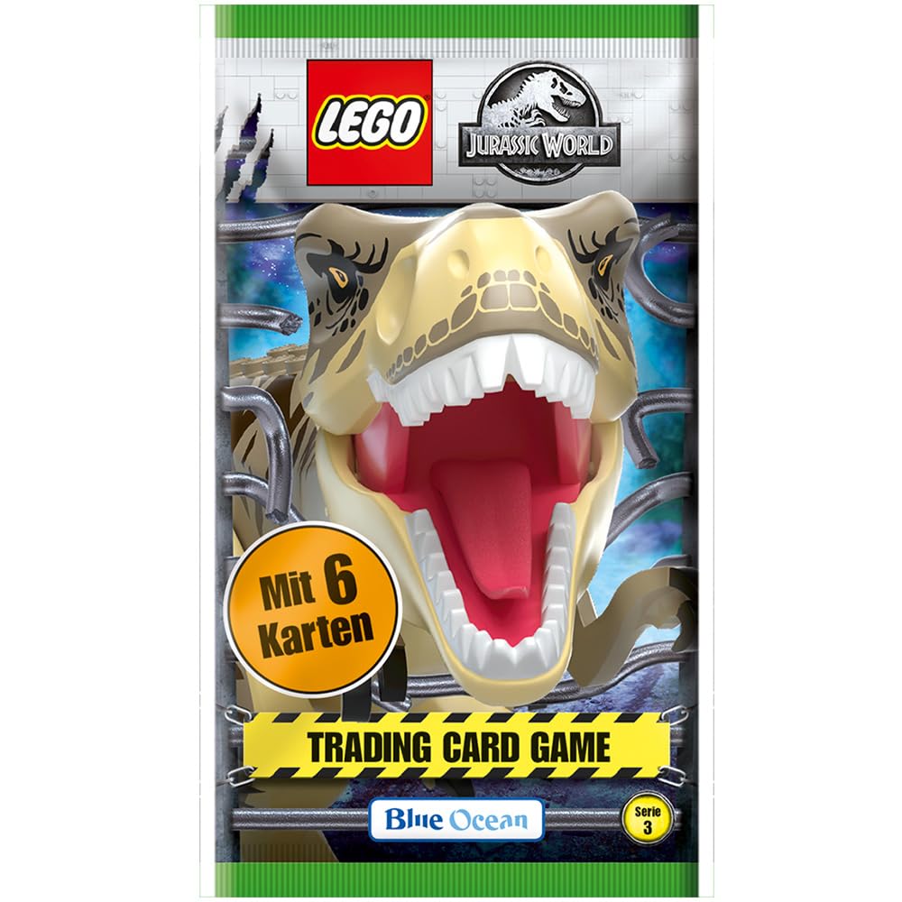 Bundle mit Blue Ocean LEGO Jurassic World - Serie 3 Trading Cards - 1 Starter + 1 Display (36 Booster) + Exklusive Collect-it Hüllen