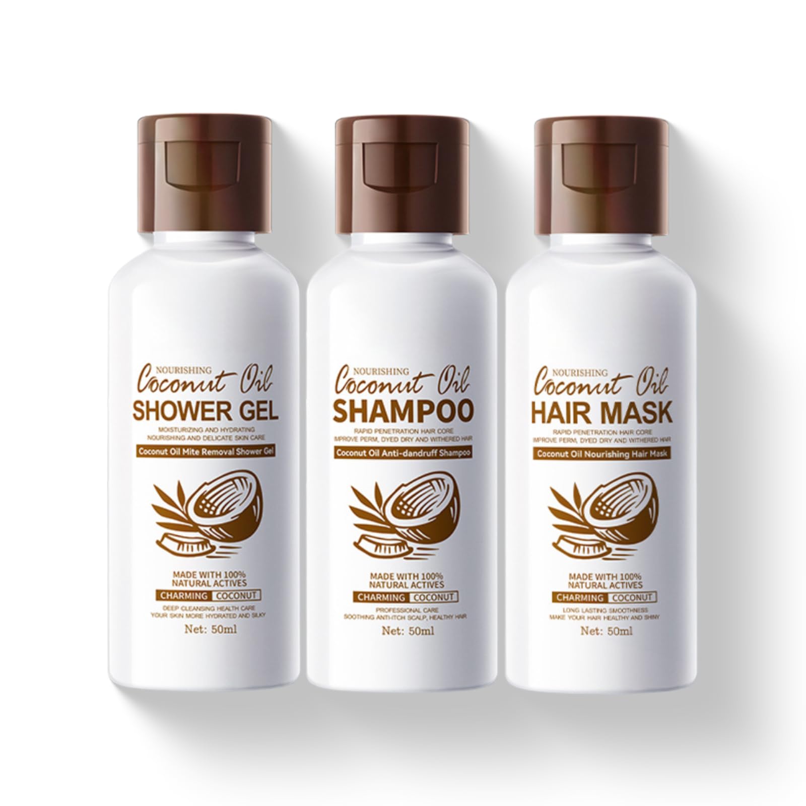 Coconut Oil Travel Size Shampoo and Conditioner, Mini Shampoo And Conditioner Sets