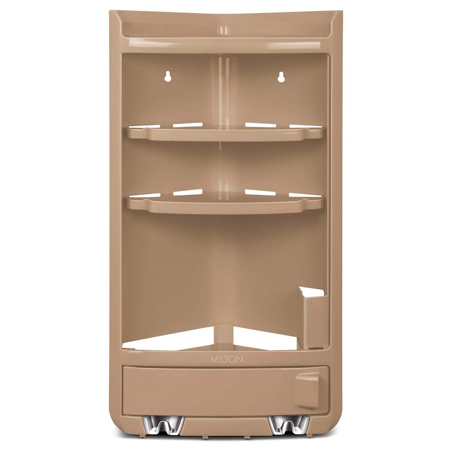 MILTON Trinity Large Plastic Corner Rack Without Door, Brown