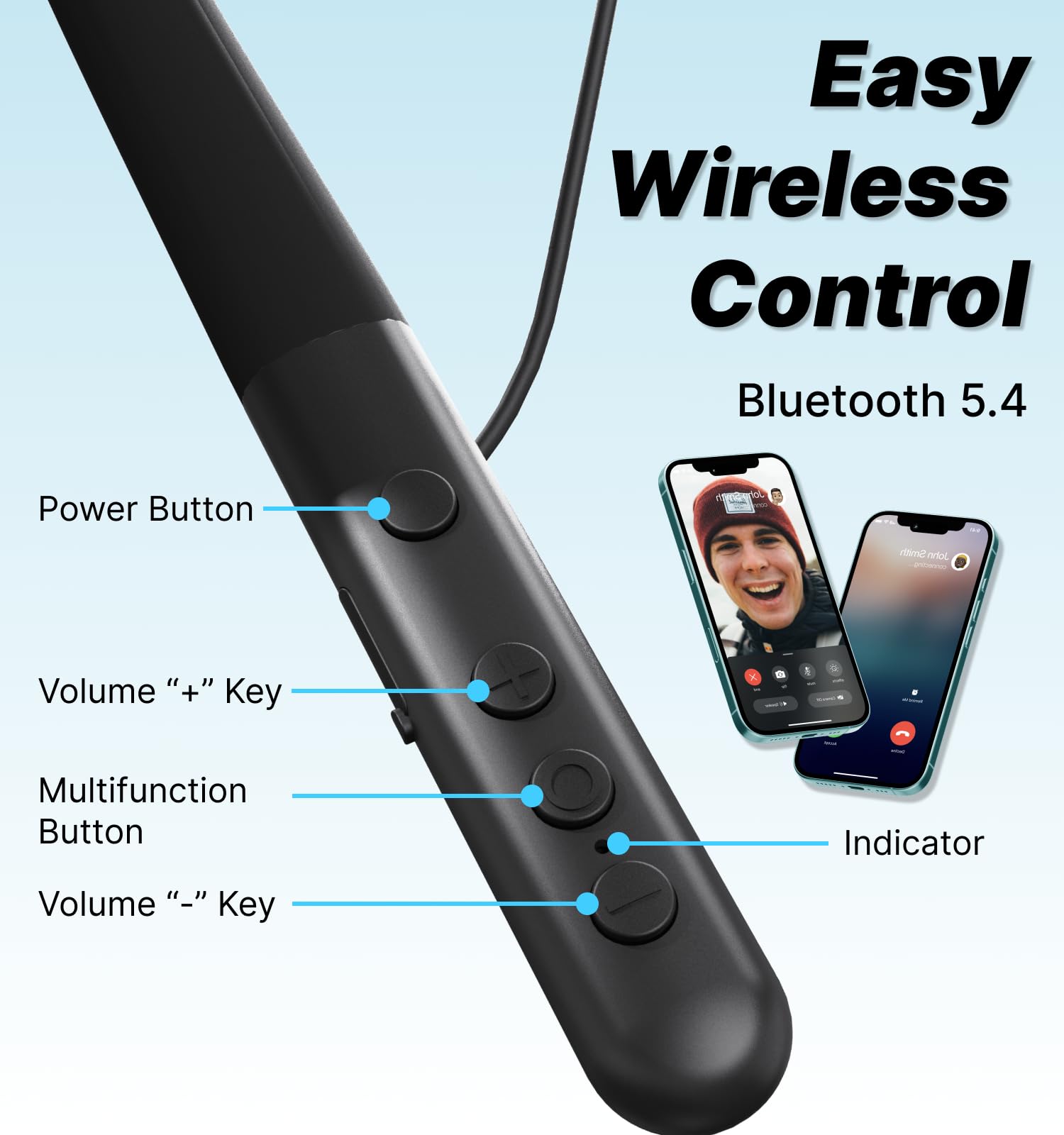 Hmusic Cuffie Bluetooth Sleep con archetto da collo, auricolari wireless per dormire, 12+ ore di riproduzione, auricolari in morbido silicone con microfono per insonnia, dormire, russare, rilassamento