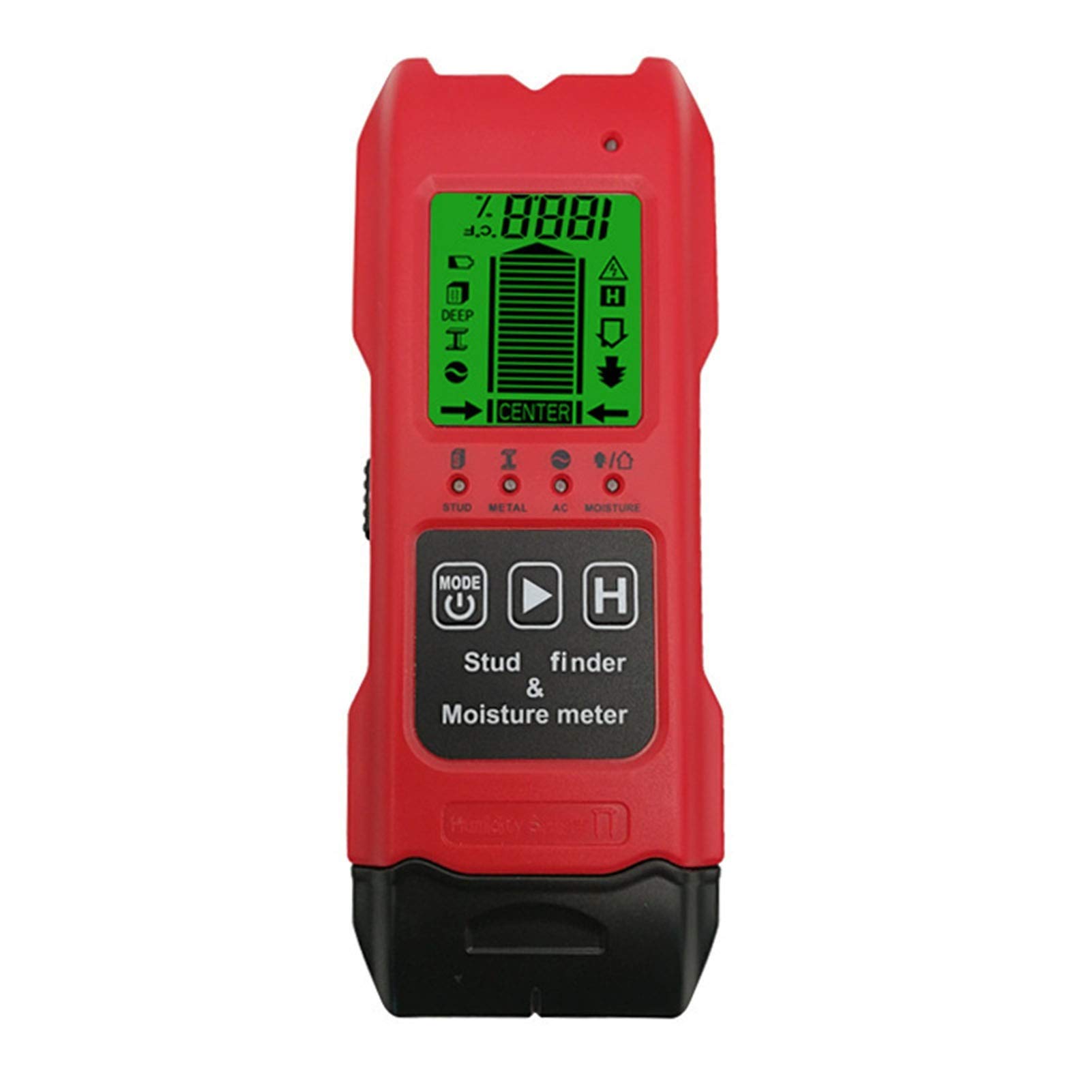 Cfwwsaq One Color Metal Detector, Tm200-Lcd Backlight Display Multi-Functional Wire Scanner Wall Scanning Detector