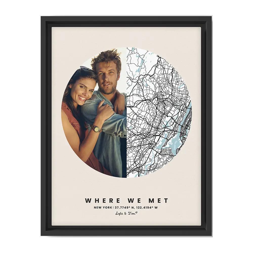 LIME & LOU - Personalized Love Coordinates Custom Acrylic/Metal/Canvas Wall Art (Portrait, Premium Metal)