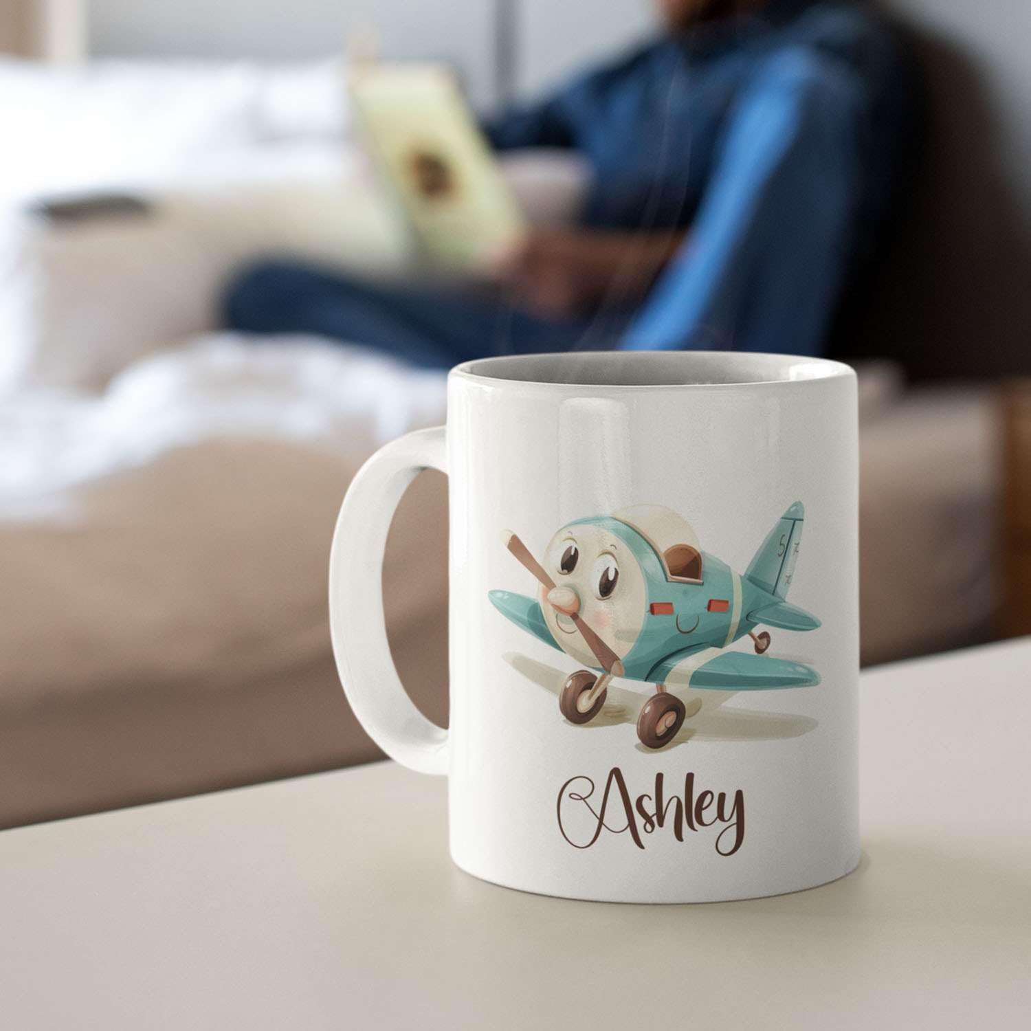 Amazon.com: Lovely Cartoon Airplane Mug, Novelty Airplane Coffee Cup,  Personalized Aviation Lovers Mug, Customized White Mug Present For Child  Kid With Name, Cartoon Fan Keepsake Mug 11Oz : Home & Kitchen