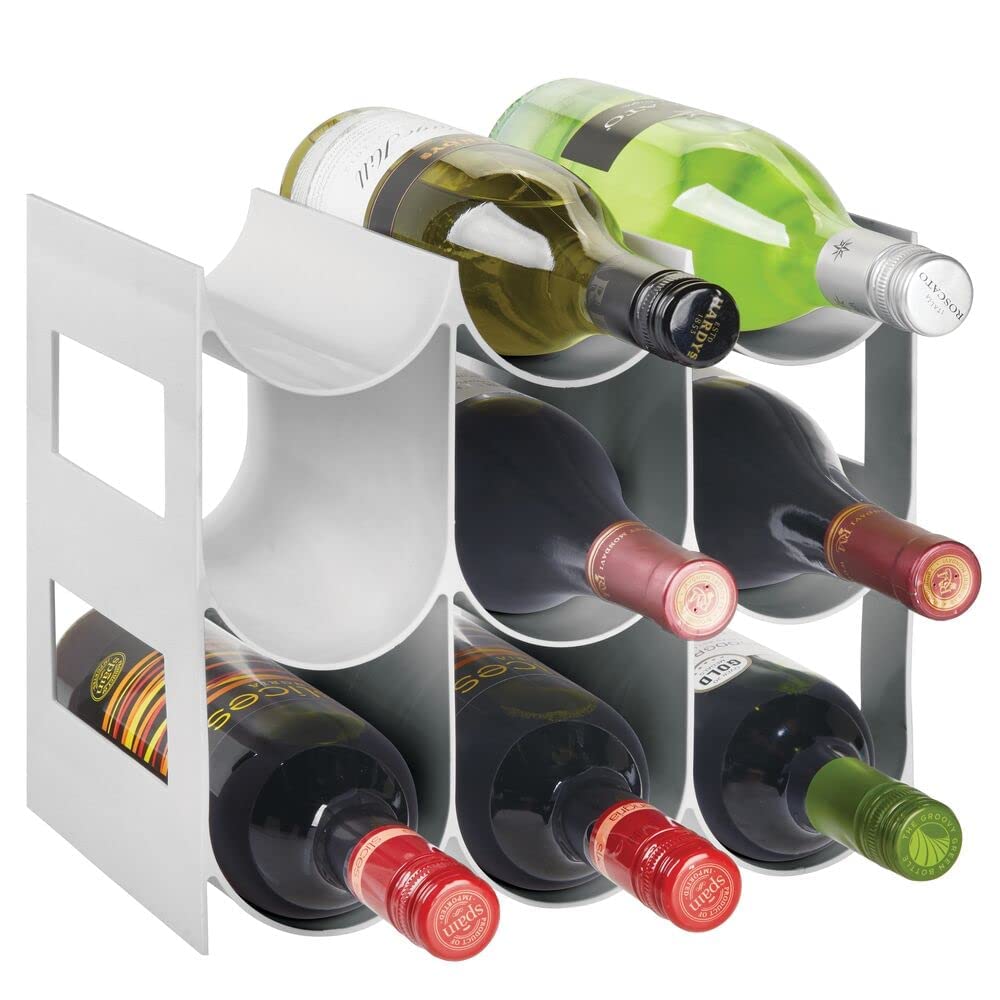 mDesign Wine Rack — Water and Wine Bottle Holder for Worktops, Pantries