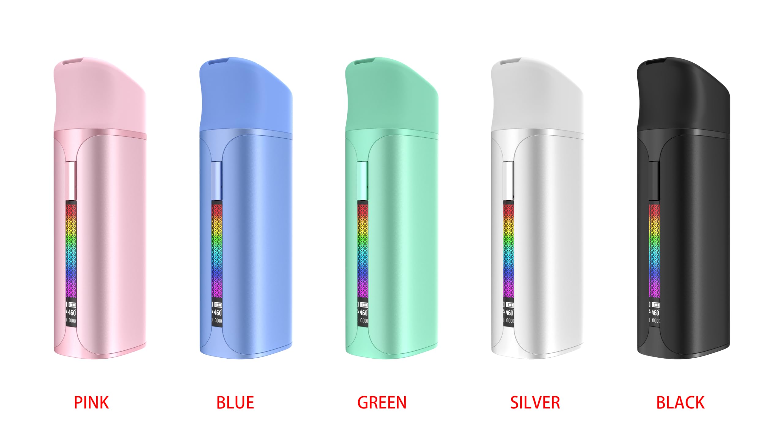 YOCAN Black Pocket Dab Pen, Konzentrat-Vaporizer, 1400 mAh, USB-C, Schwarz