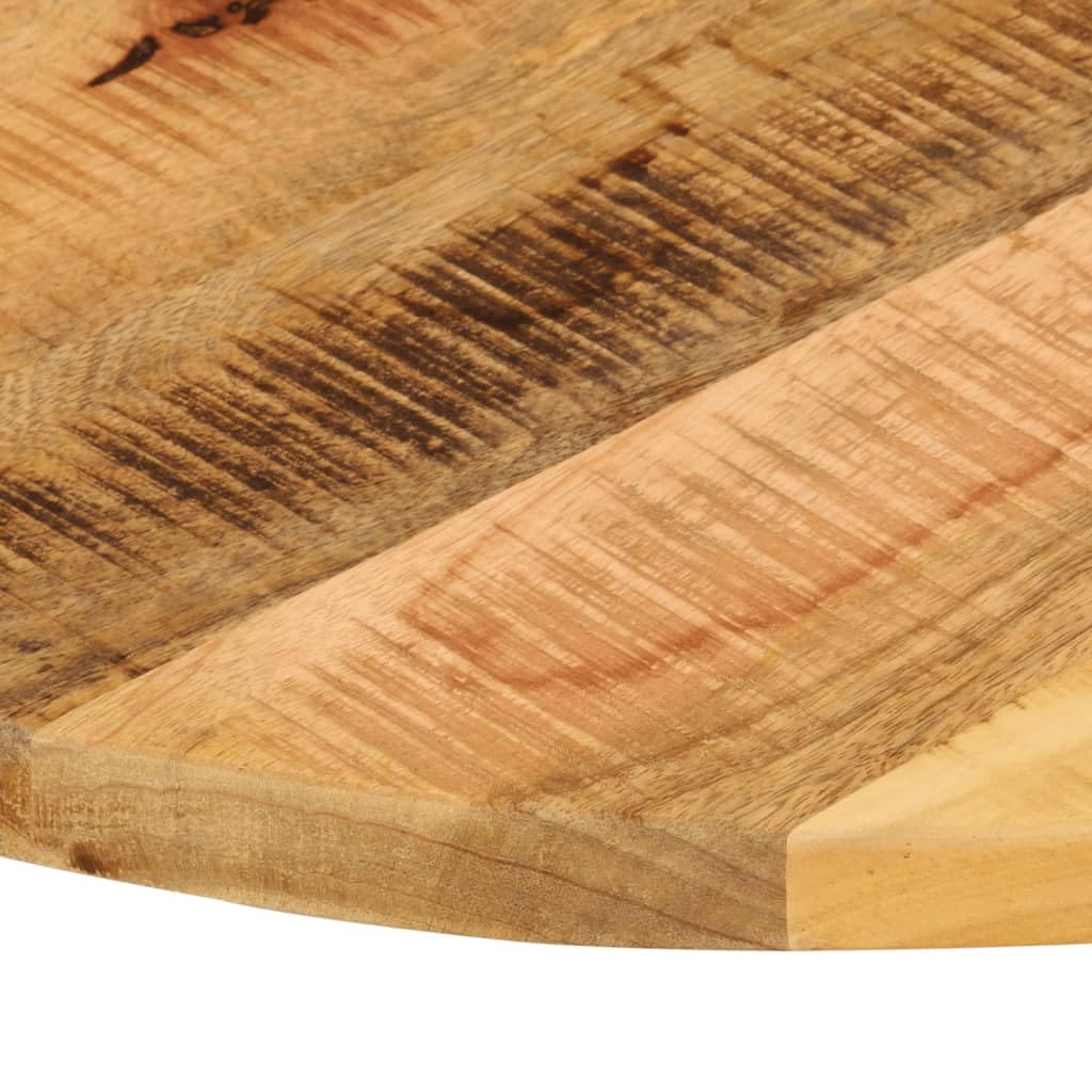 vidaXL Piano per Tavolo Ø 90x3,8cm Rotondo Legno Massello Grezzo Mango