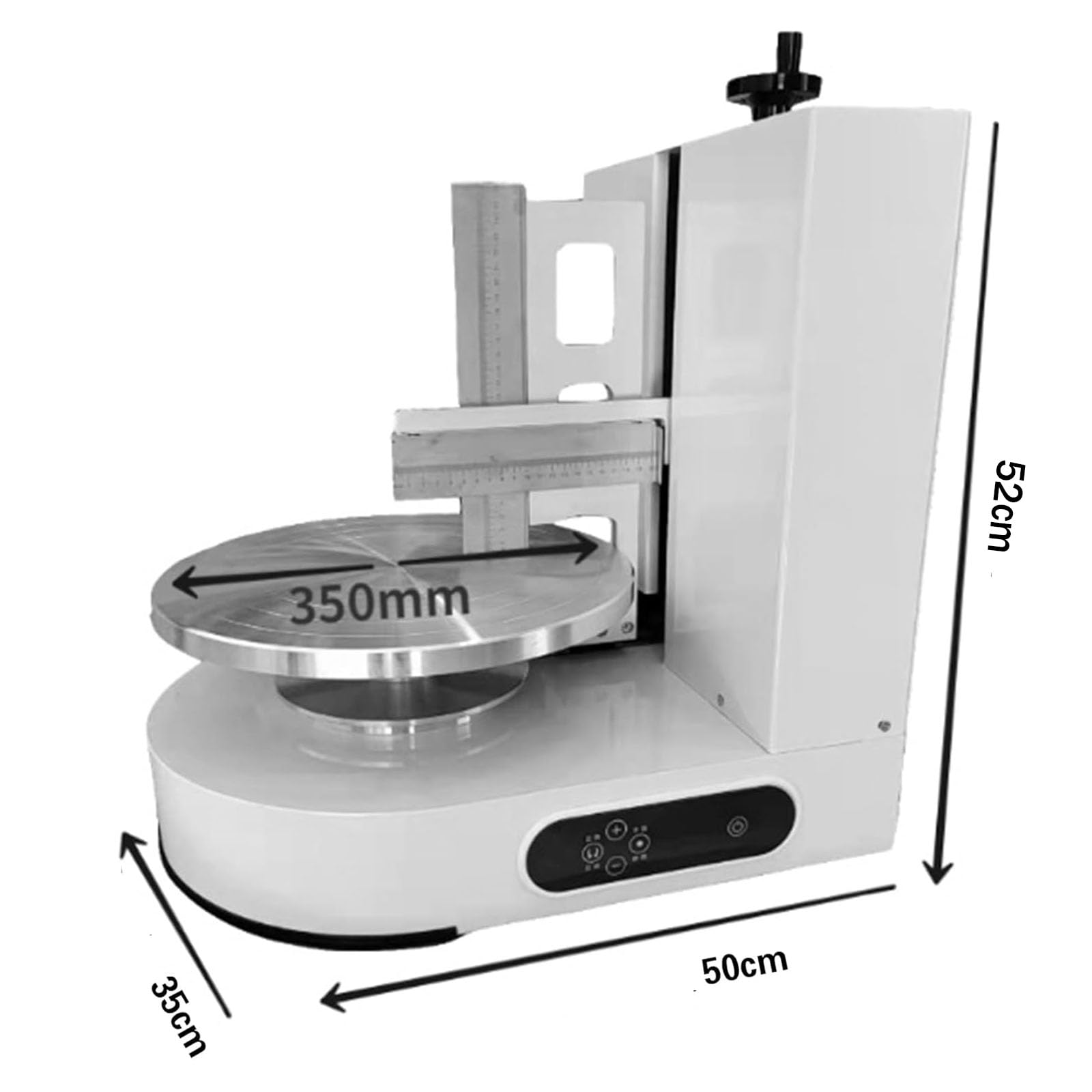 Machine à tartiner électrique – Lisseur de glaçage en acier inoxydable avec plateau tournant à vitesse réglable pour décoration de gâteaux professionnelle, convient pour les gâteaux de 10 à 30,5 cm