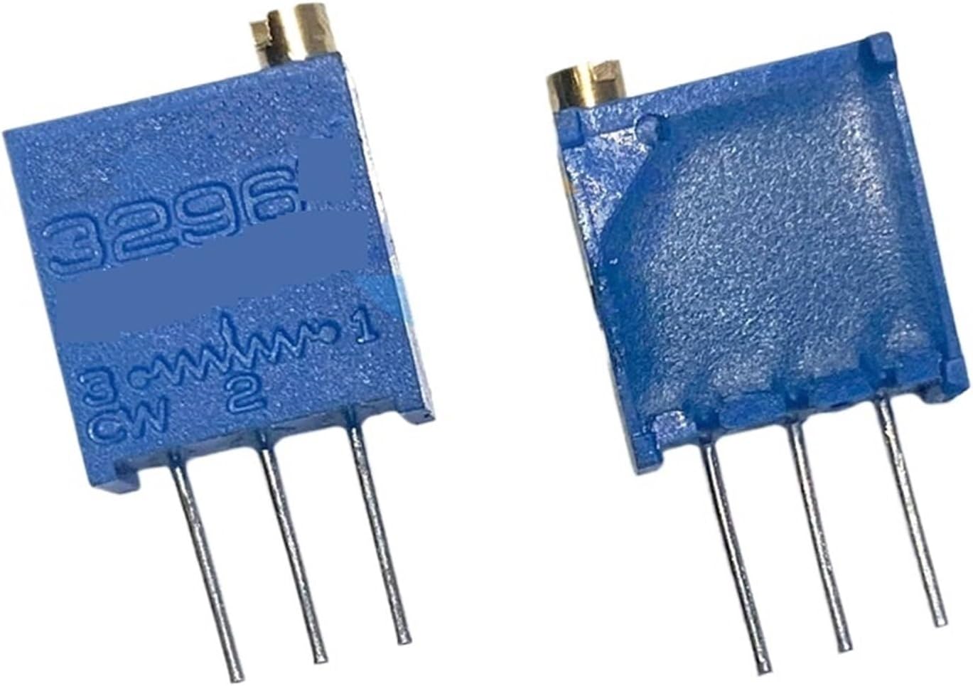 10PCS 3296W 100Ohm-2M 1K 2K 3K 5K 10K 20K 25K 30K 50K 100K Potentiometer adjustable resistance value multi-turn fine adjustment(20 Ohm)