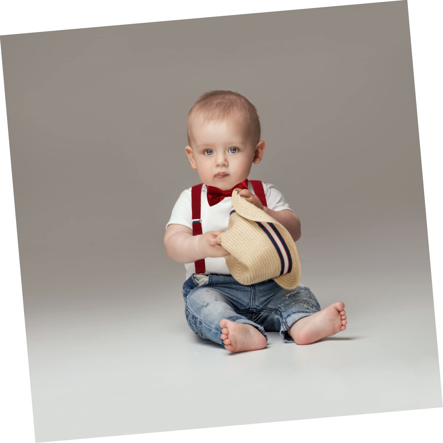 TOVINANNA Suspenders Bow Tie Decor Strong Clips Elastic Y-back for Comfort Adjustable for Heights