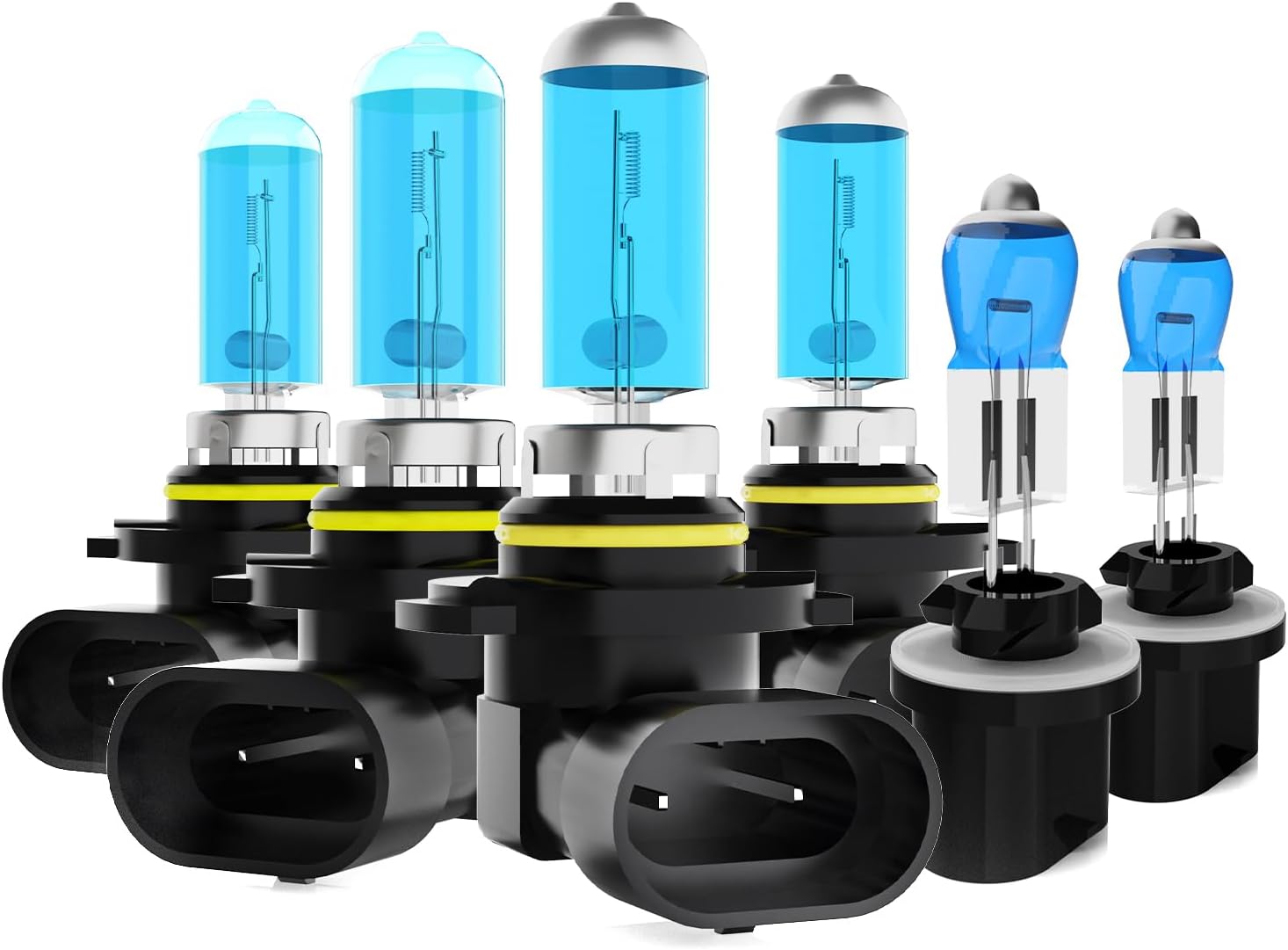 Headlight Bulbs Fit For Nissan Titan 2004-2015, 9005 9006 High Low Beam 881 Fog Lights Combo, Super Bright 5500K White Light High Performance Halogen Light Bulbs, 6PCS