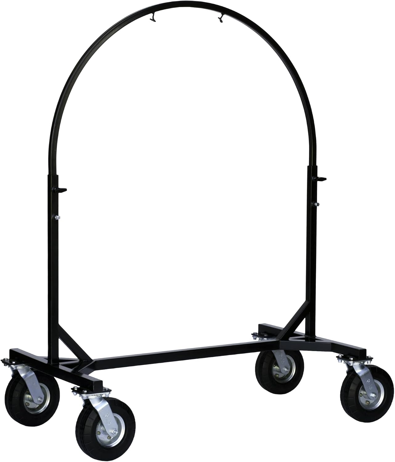 Corps Design Adjustable Gong Stand FCGONG - Height Adjustable Frame for Gongs up to 40", Gloss Black Powder-Coated Finish, 360 degree Welded Construction, with Industrial Swivel Casters for Easy Mobility