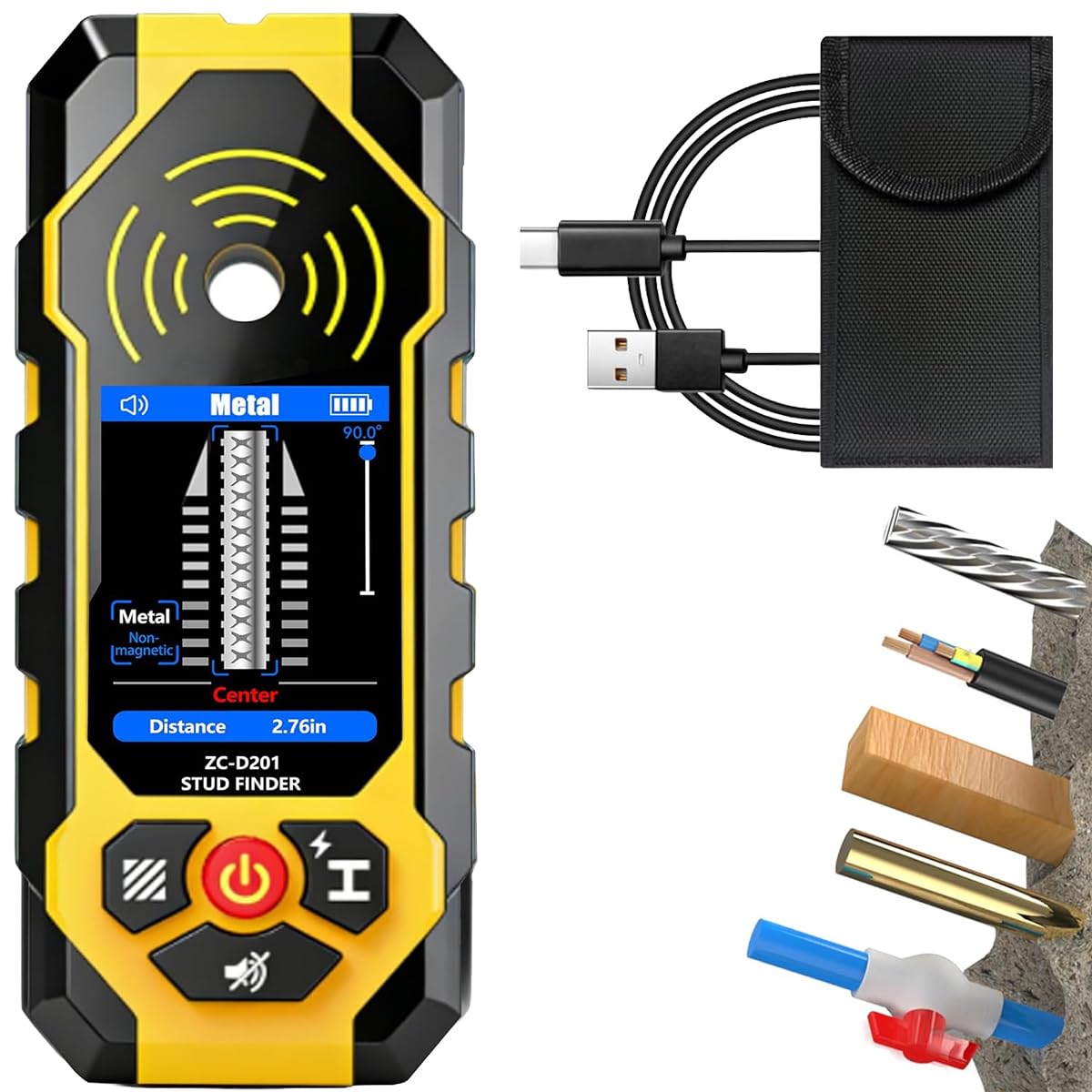 Stud Finder Wall Scanner - Detect Wood, Metal & Wires -1