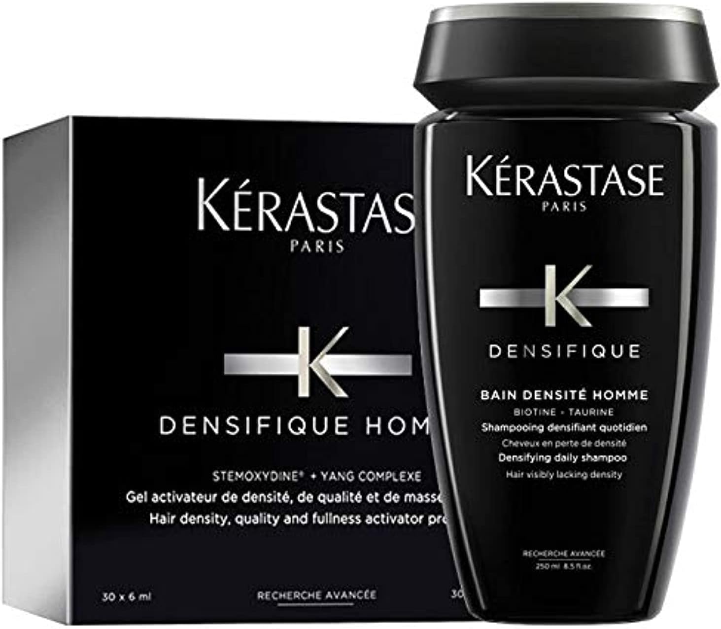 Kérastase Densifique Homme 30 vials x 6ml & Bain Densite Homme Daily Care Shampoo 8.5 Ounce